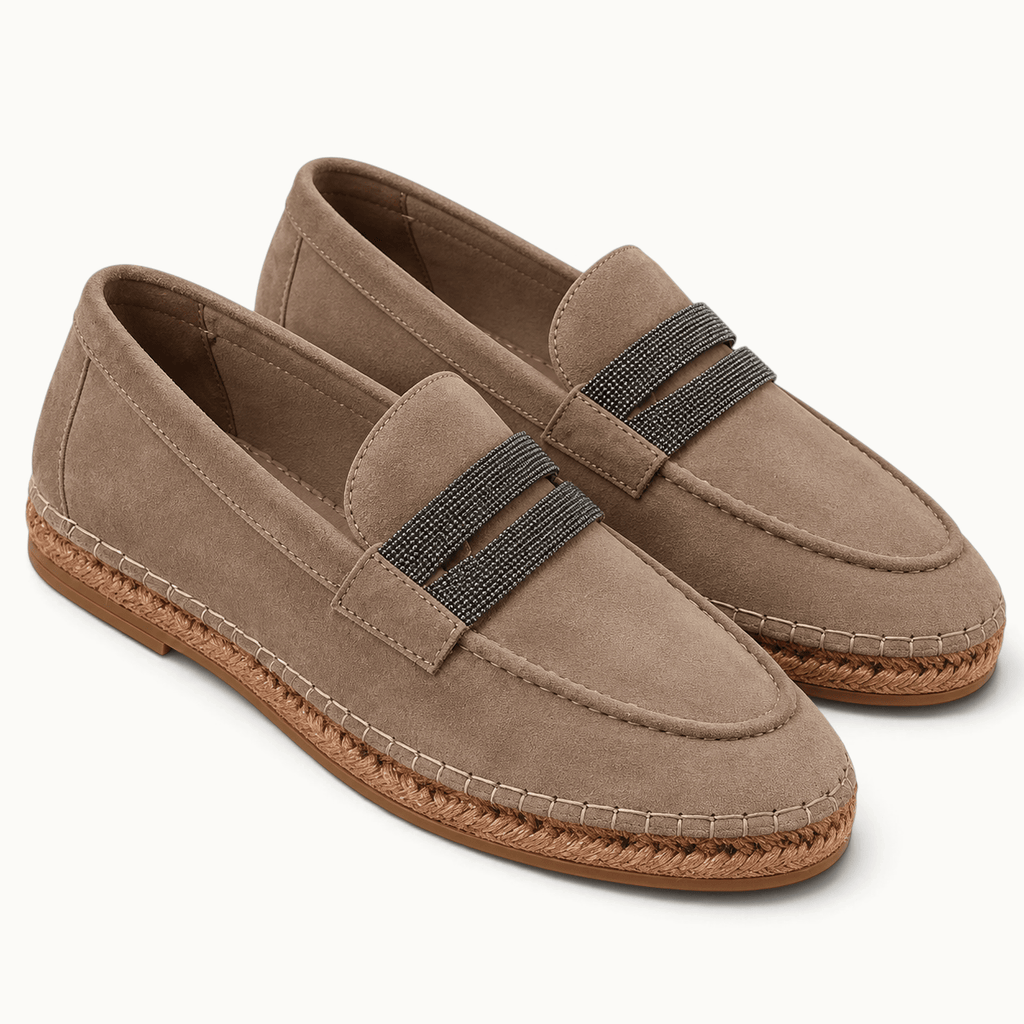 montelore-souliers Mocassins En Cuir Suédé Plats