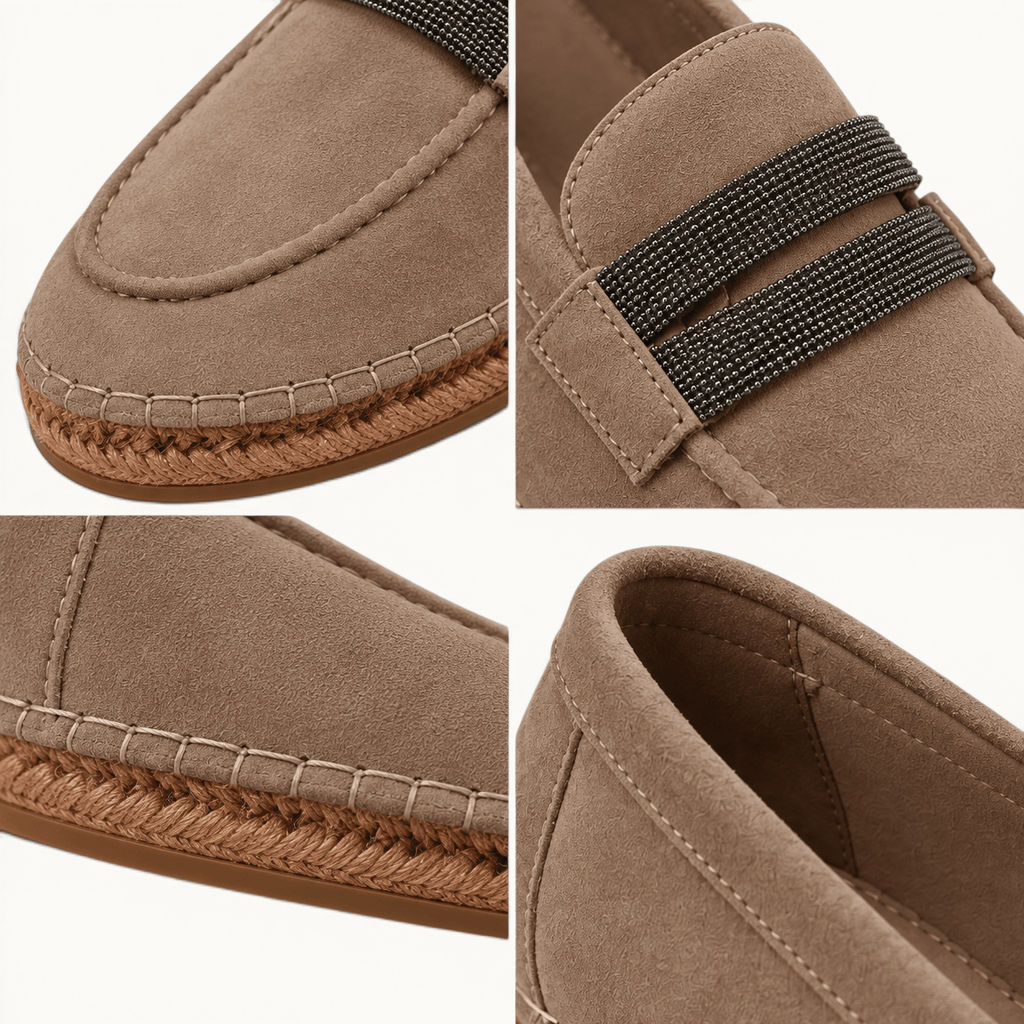 montelore-souliers Mocassins En Cuir Suédé Plats