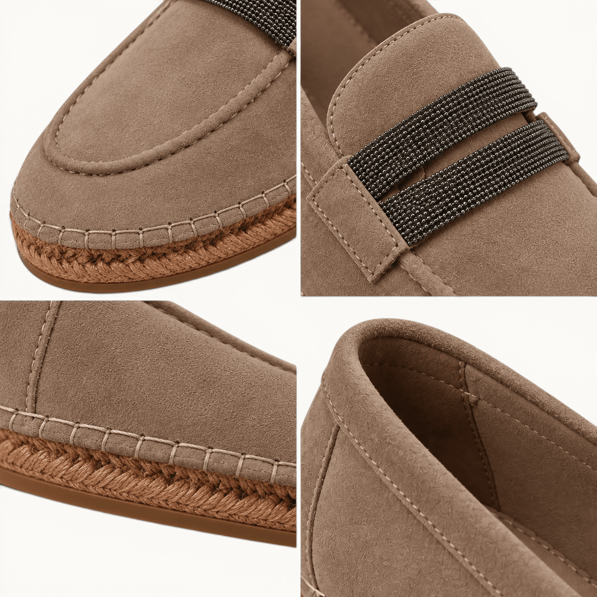 montelore-souliers Mocassins En Cuir Suédé Plats