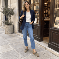 montelore-souliers Mocassins En Cuir Suédé Plats