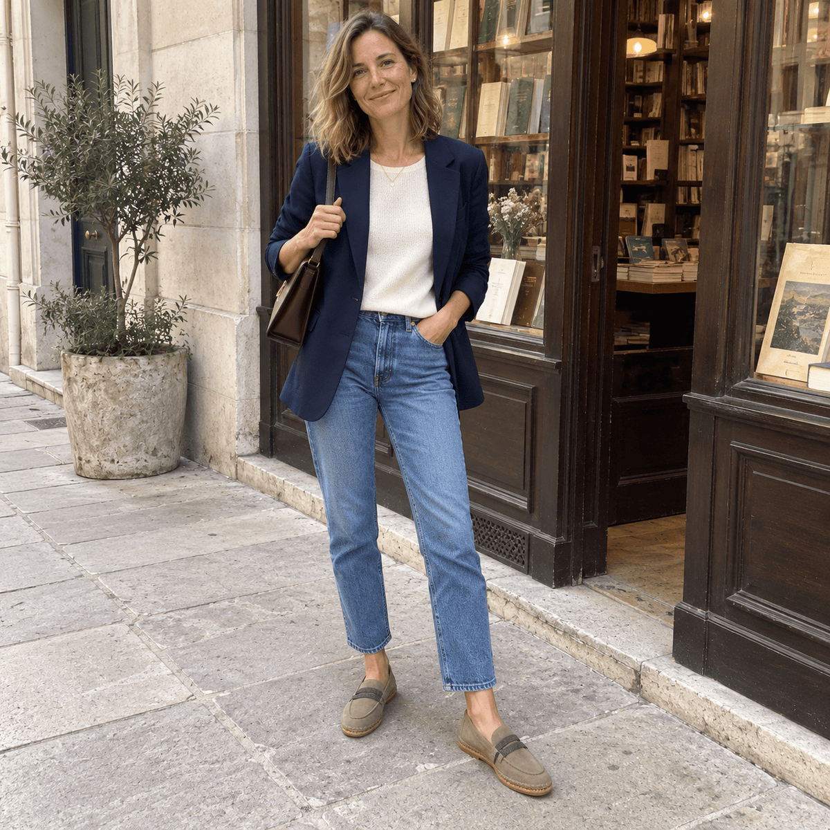 montelore-souliers Mocassins En Cuir Suédé Plats