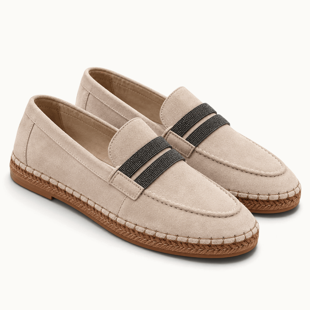 montelore-souliers Mocassins En Cuir Suédé Plats