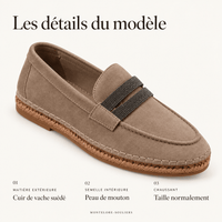 montelore-souliers Mocassins En Cuir Suédé Plats