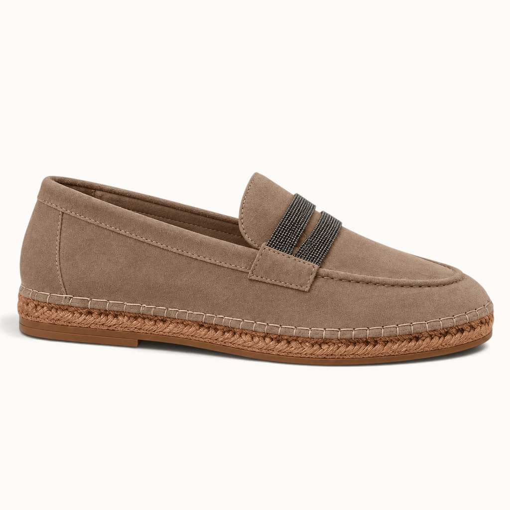 montelore-souliers Mocassins En Cuir Suédé Plats