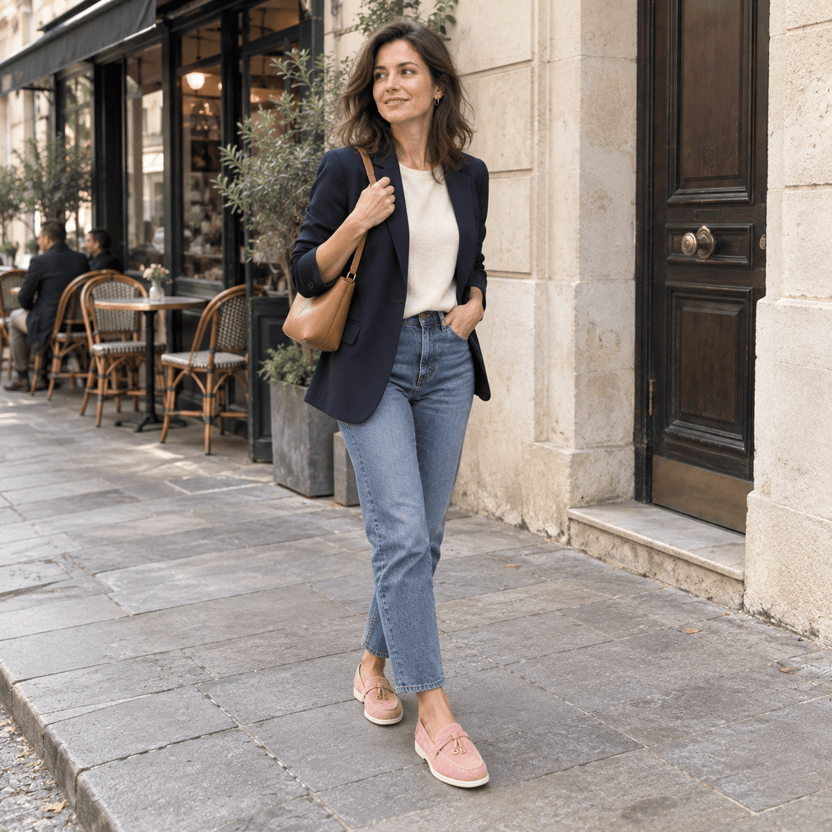 montelore-souliers Mocassins En Cuir Suédé Roses