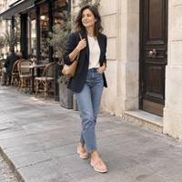 montelore-souliers Mocassins En Cuir Suédé Roses