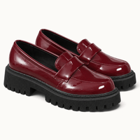 montelore-souliers Mocassins En Cuir Verni À Plateforme