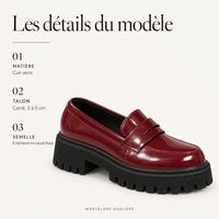 montelore-souliers Mocassins En Cuir Verni À Plateforme