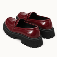 montelore-souliers Mocassins En Cuir Verni À Plateforme