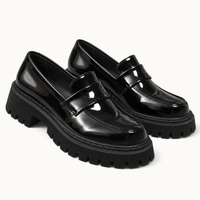 montelore-souliers Mocassins En Cuir Verni À Plateforme