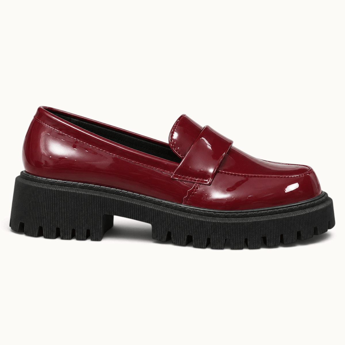 montelore-souliers Mocassins En Cuir Verni À Plateforme