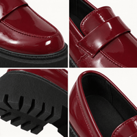 montelore-souliers Mocassins En Cuir Verni À Plateforme