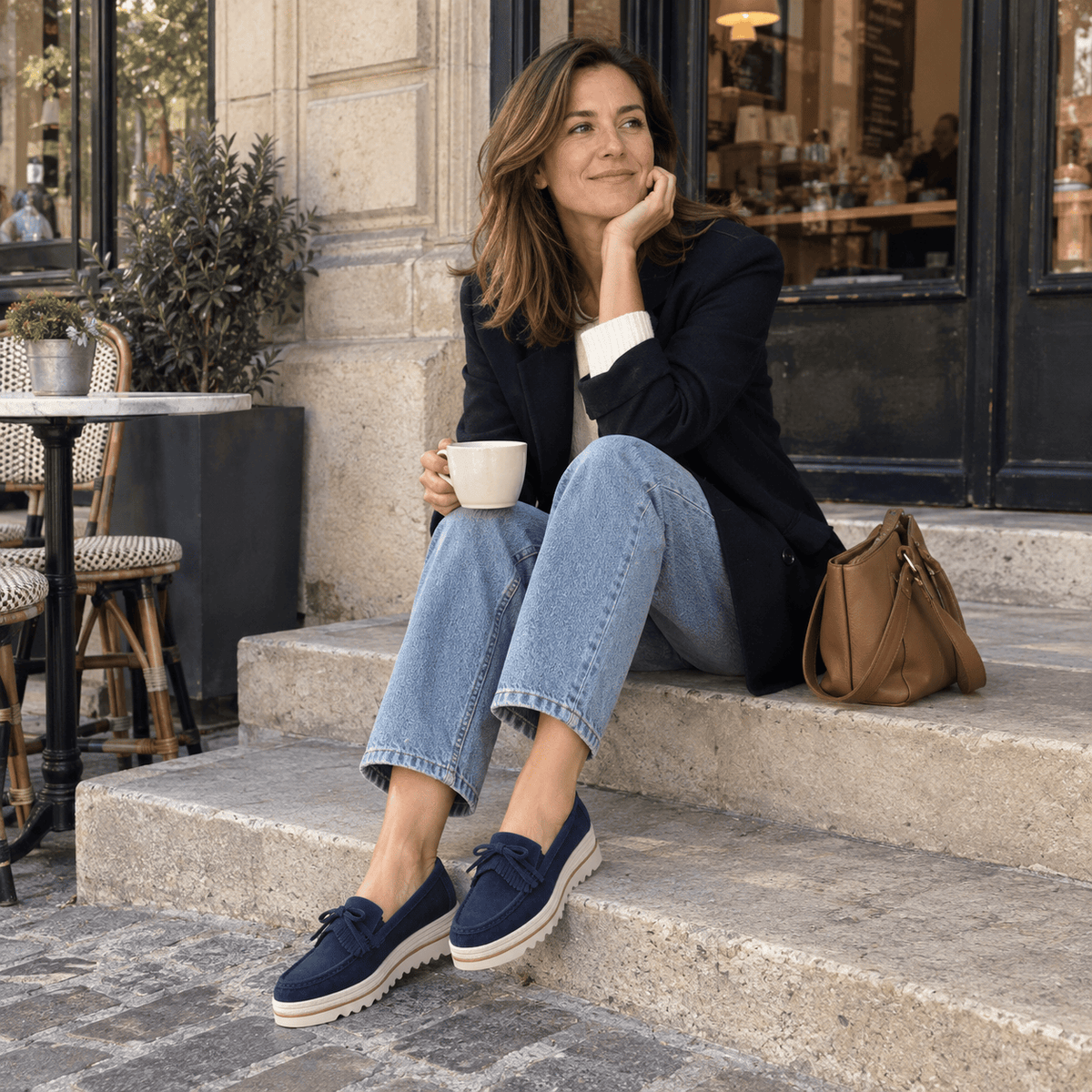 montelore-souliers Mocassins En Daim À Plateforme