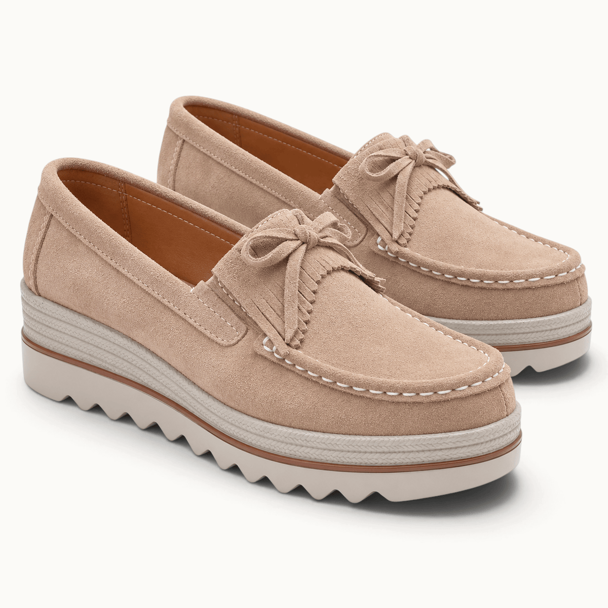 montelore-souliers Mocassins En Daim À Plateforme