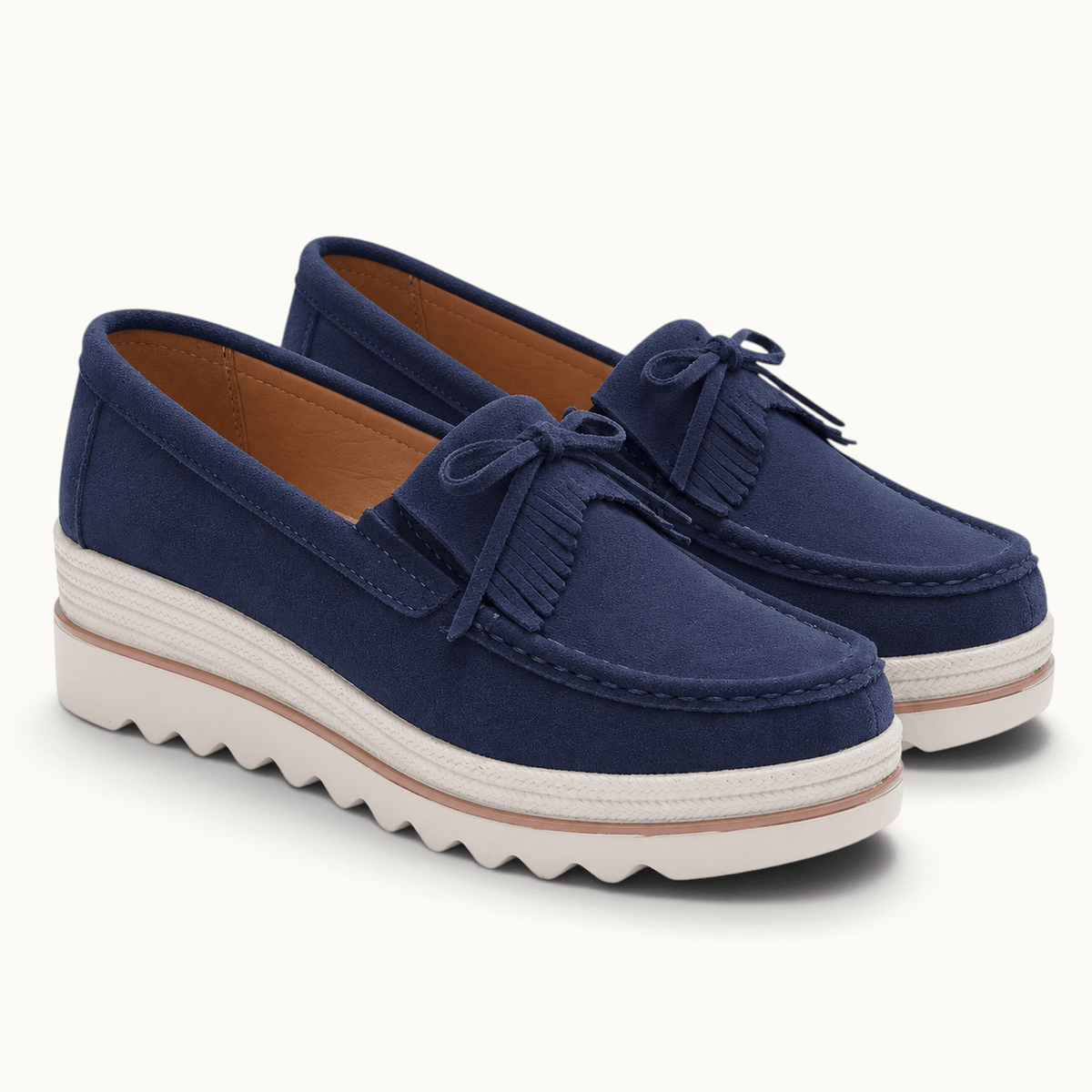 montelore-souliers Mocassins En Daim À Plateforme