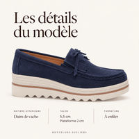 montelore-souliers Mocassins En Daim À Plateforme