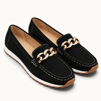 montelore-souliers Mocassins En Tissu À Plateforme Avec Chaîne Métallique