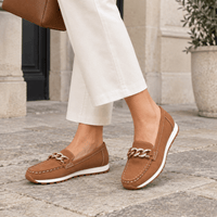 montelore-souliers Mocassins En Tissu À Plateforme Avec Chaîne Métallique