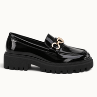 montelore-souliers Mocassins Femme Elegant Vernis Bordeaux