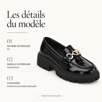 montelore-souliers Mocassins Femme Elegant Vernis Bordeaux