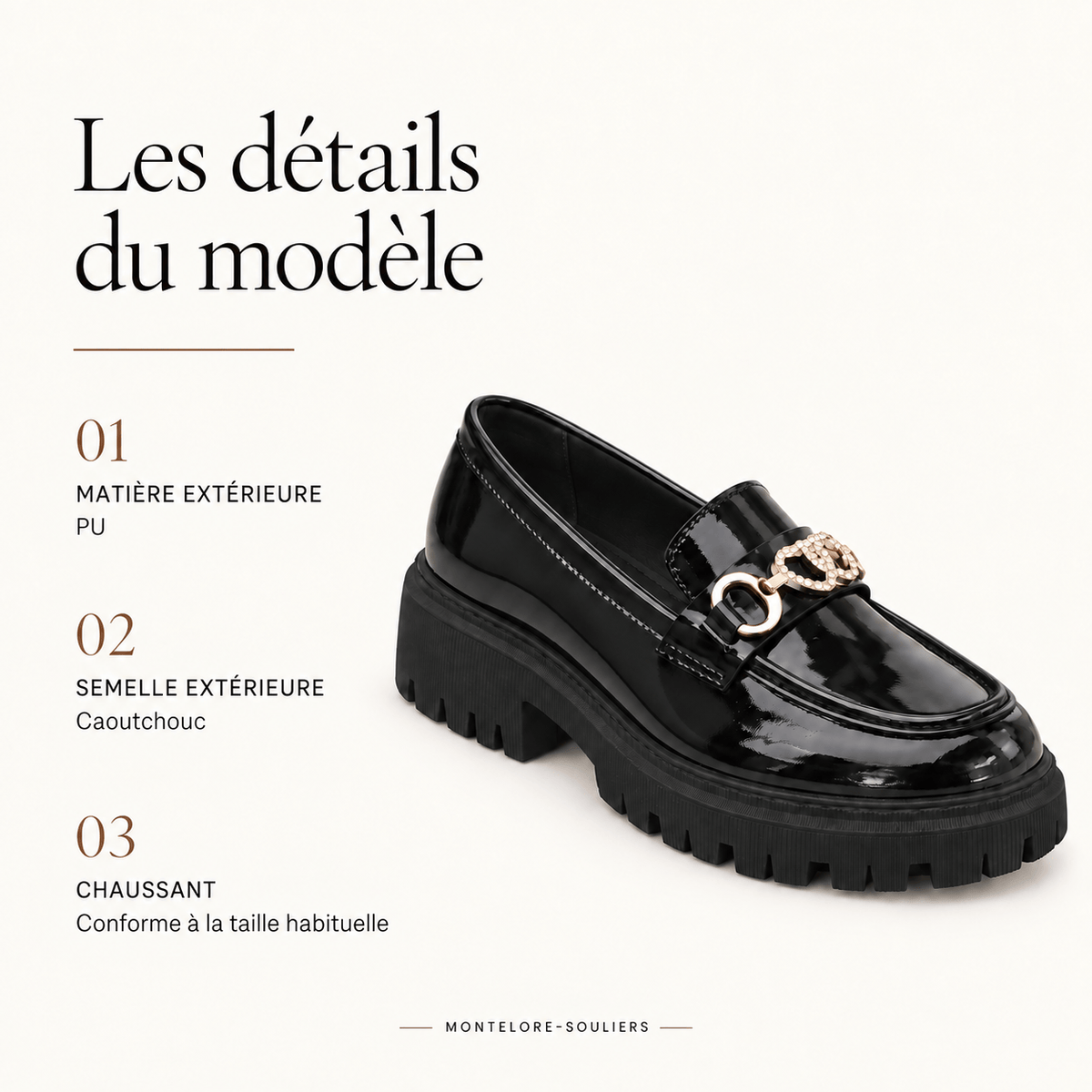montelore-souliers Mocassins Femme Elegant Vernis Bordeaux