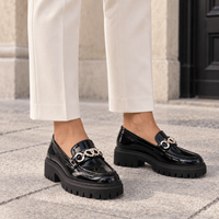 montelore-souliers Mocassins Femme Elegant Vernis Bordeaux