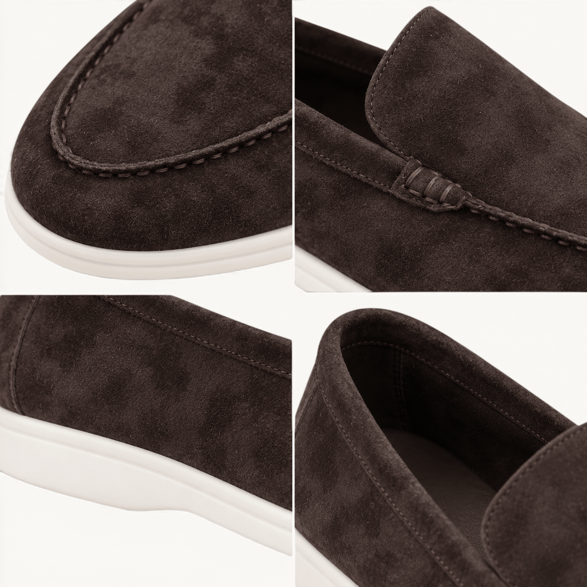 montelore-souliers Mocassins Femme Marron En Daim Foncé