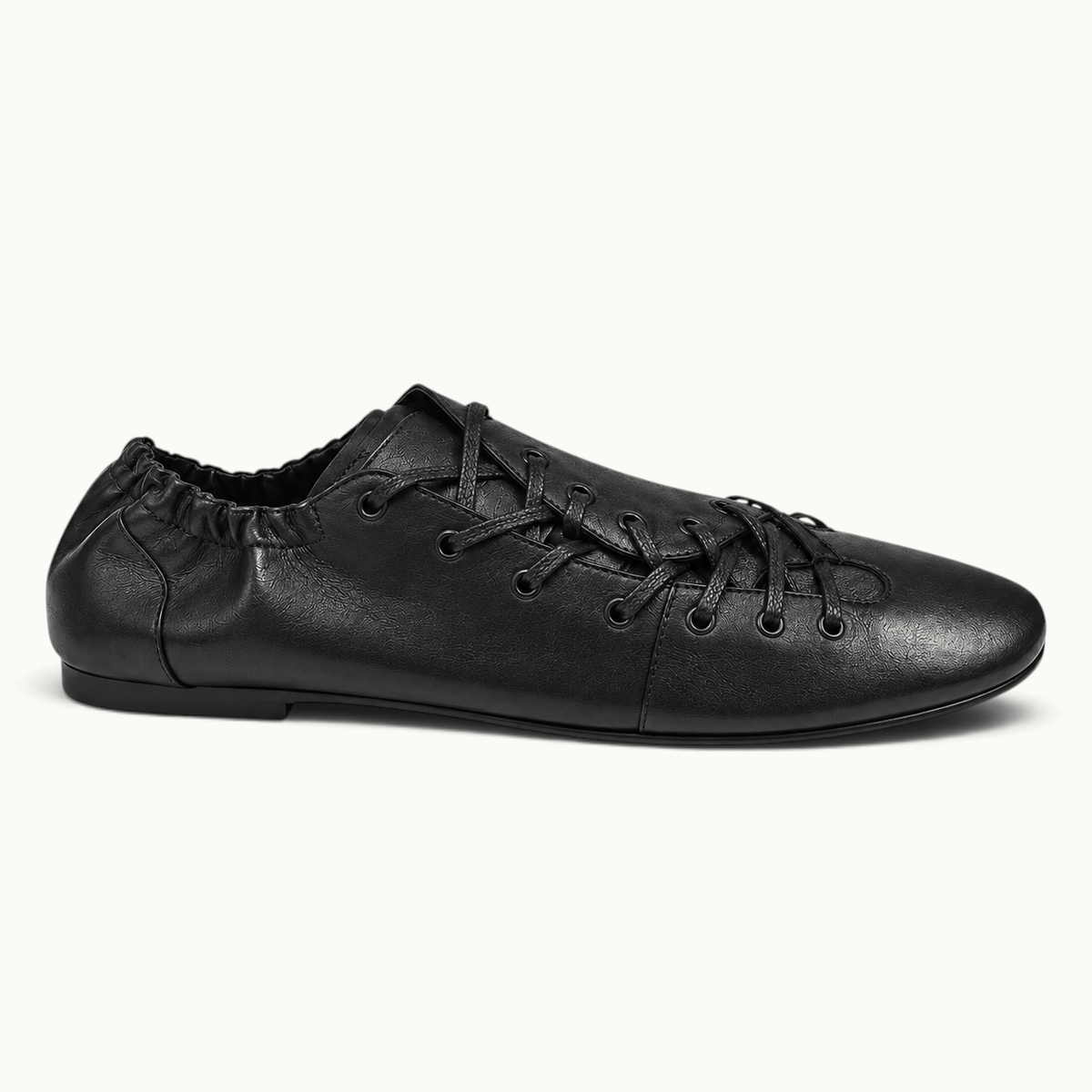 montelore-souliers Mocassins Femme Noir Plates À Lacets