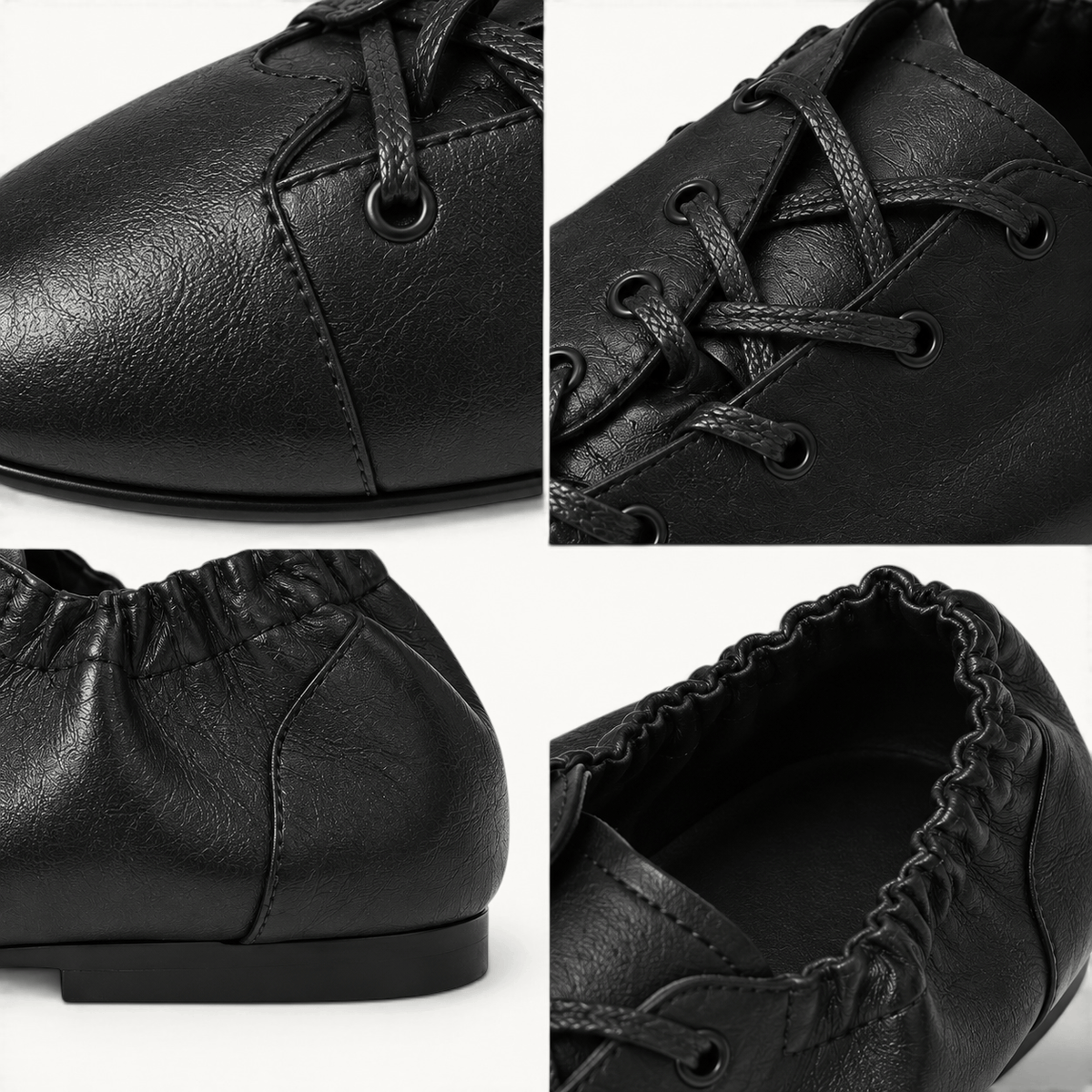 montelore-souliers Mocassins Femme Noir Plates À Lacets
