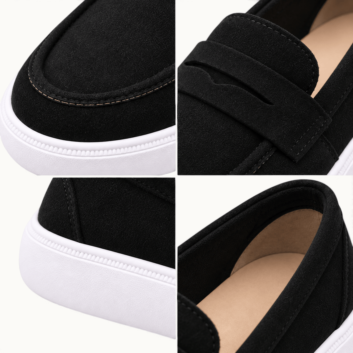 montelore-souliers Mocassins Femme Noires