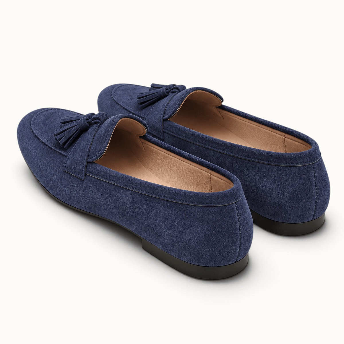montelore-souliers Mocassins Flanelle À Bout Carré À Glands