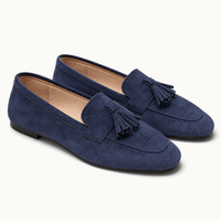 montelore-souliers Mocassins Flanelle À Bout Carré À Glands