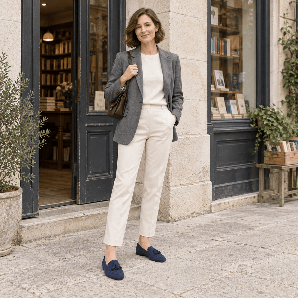 montelore-souliers Mocassins Flanelle À Bout Carré À Glands