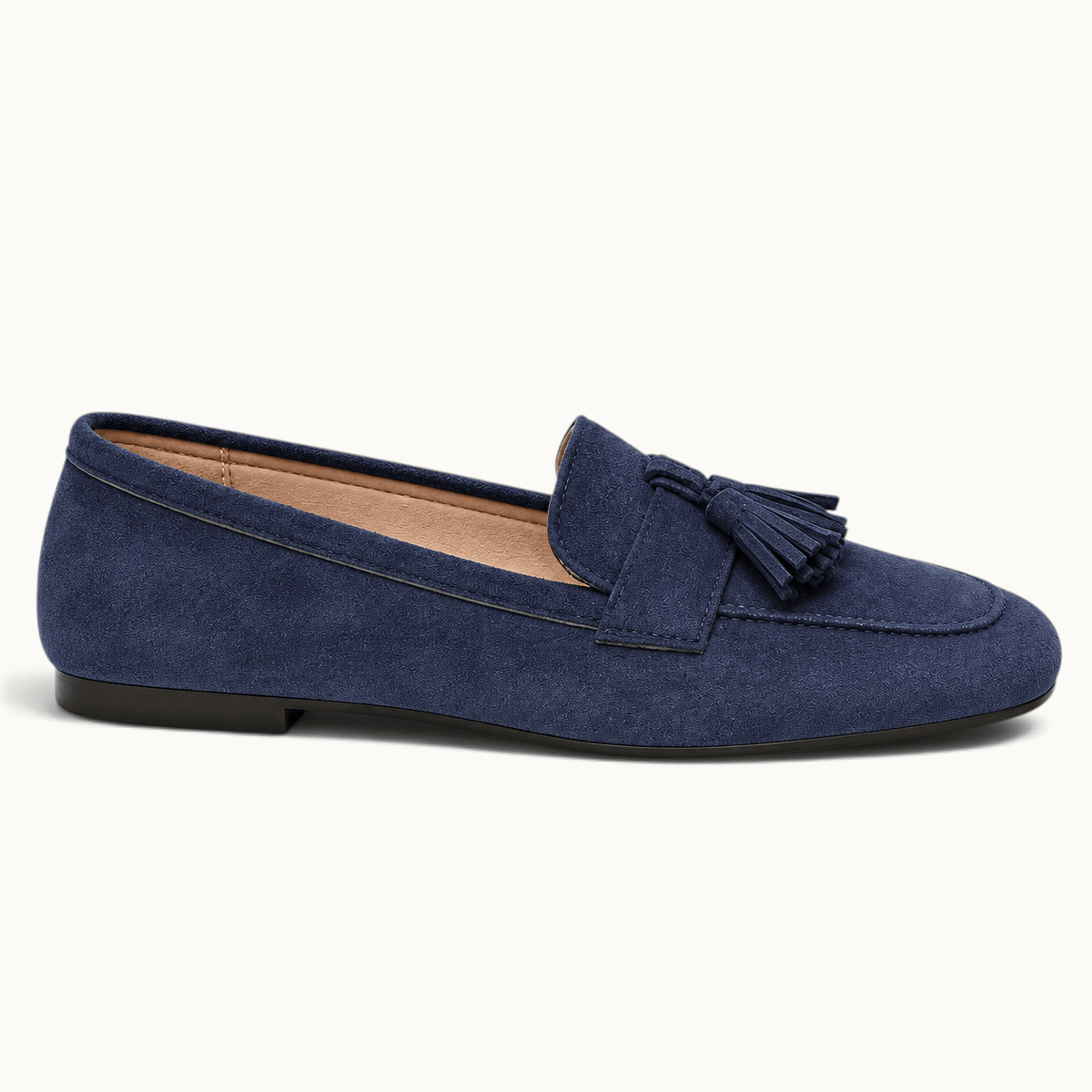 montelore-souliers Mocassins Flanelle À Bout Carré À Glands