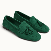 montelore-souliers Mocassins Flanelle À Bout Carré À Glands
