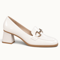 montelore-souliers Mocassins Matière Synthétique Vernie Vernis À Talon Bloc