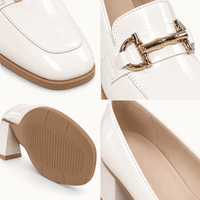 montelore-souliers Mocassins Matière Synthétique Vernie Vernis À Talon Bloc