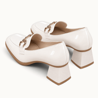 montelore-souliers Mocassins Matière Synthétique Vernie Vernis À Talon Bloc