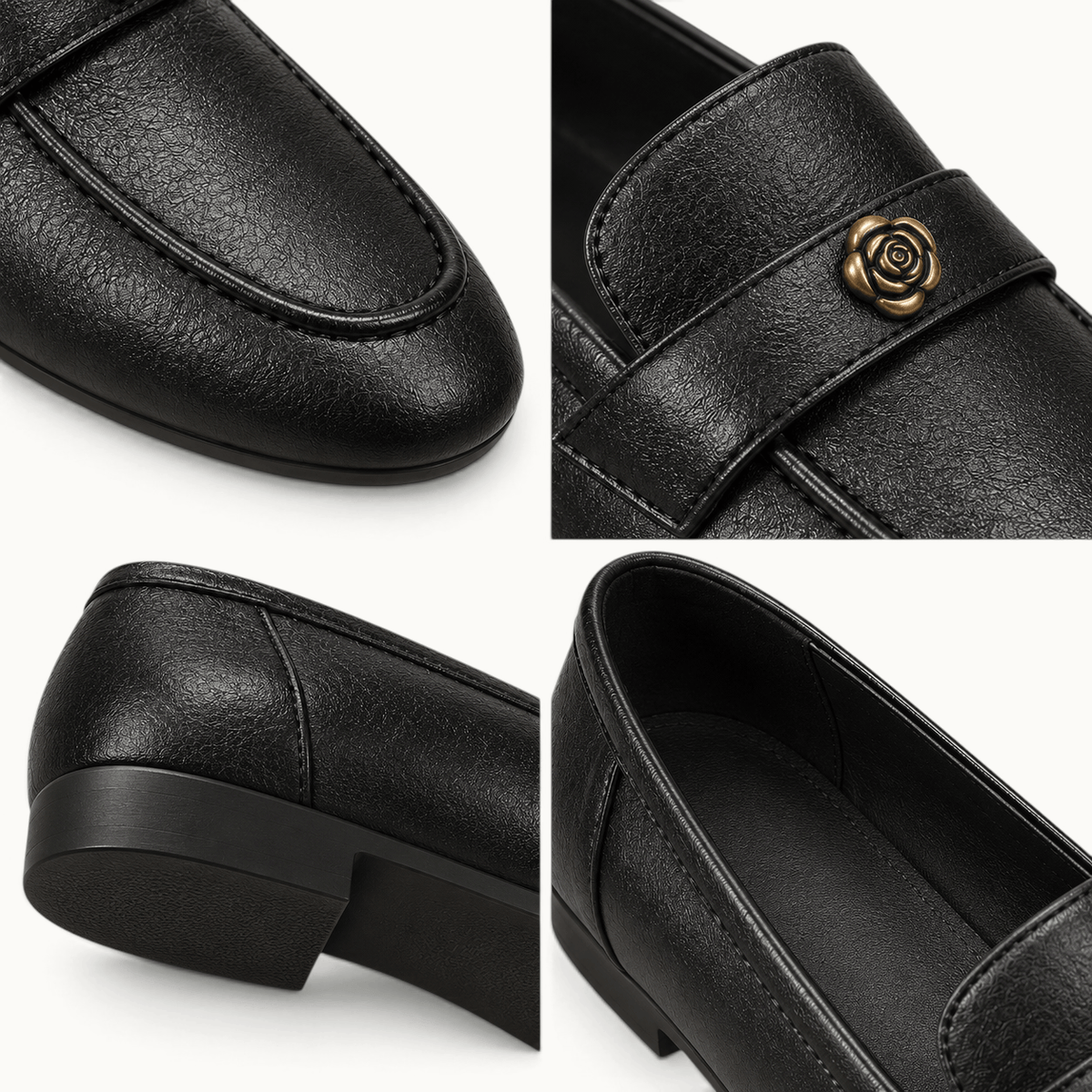 montelore-souliers Mocassins Noir Plats