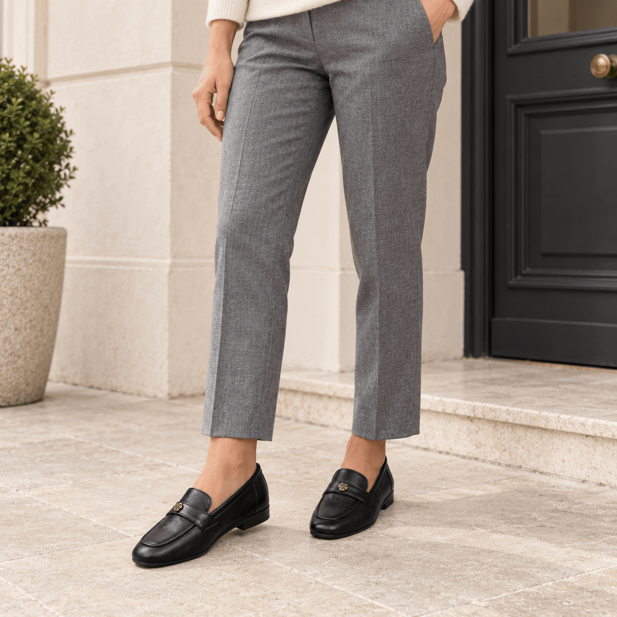 montelore-souliers Mocassins Noir Plats