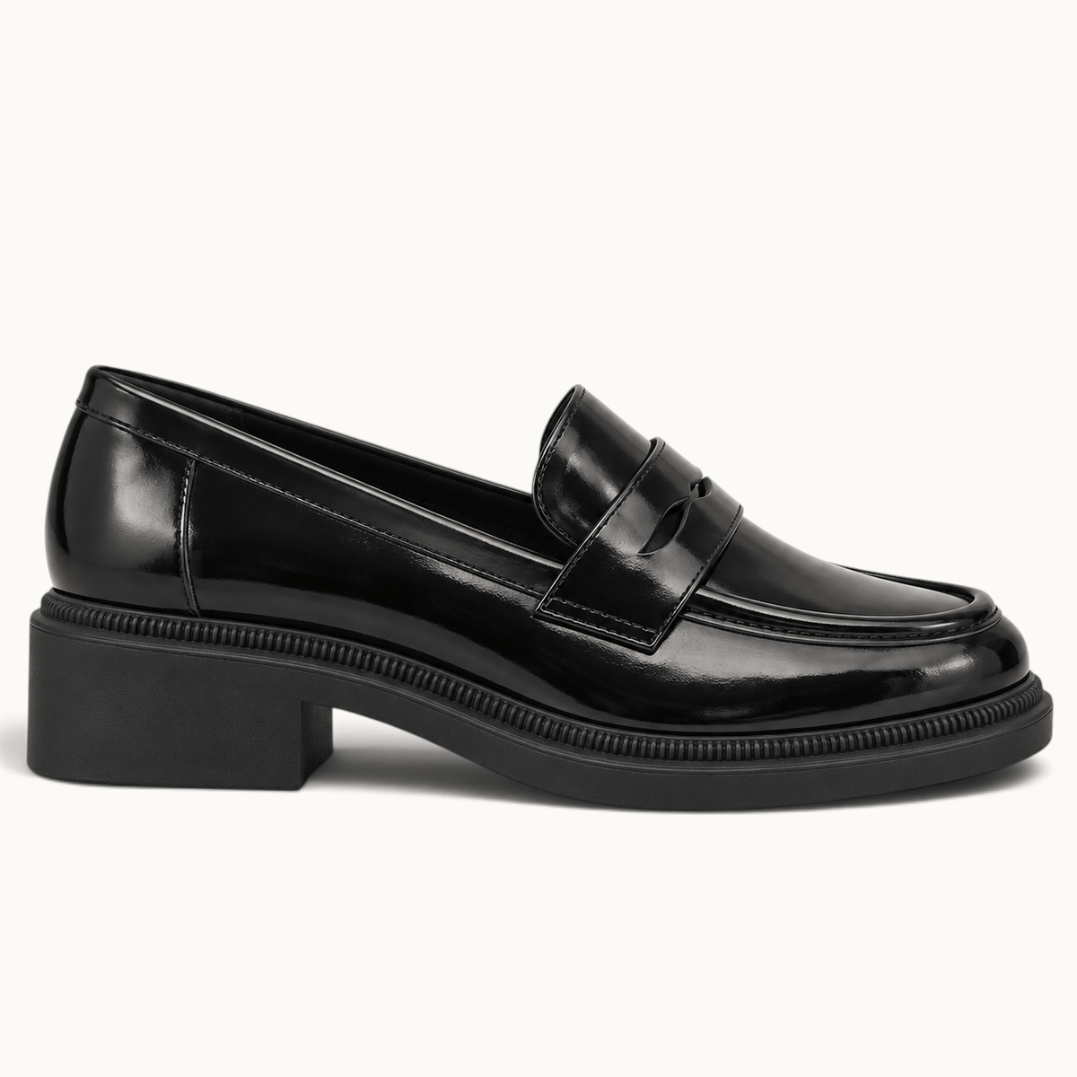 montelore-souliers Mocassins Noires À Plateforme Style Écolière Japonaise