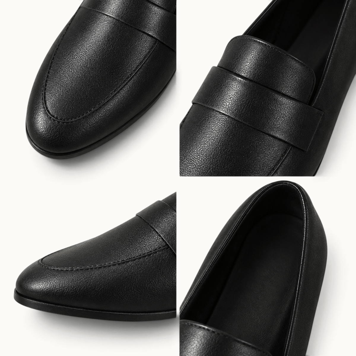montelore-souliers Mocassins Noirs Plats