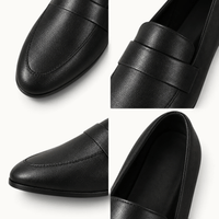 montelore-souliers Mocassins Noirs Plats