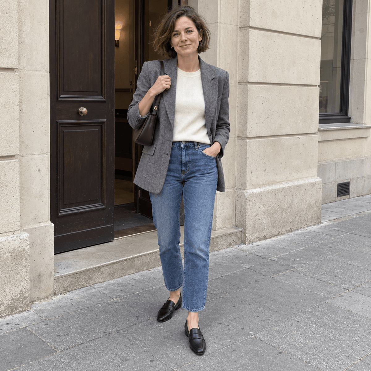 montelore-souliers Mocassins Noirs Plats