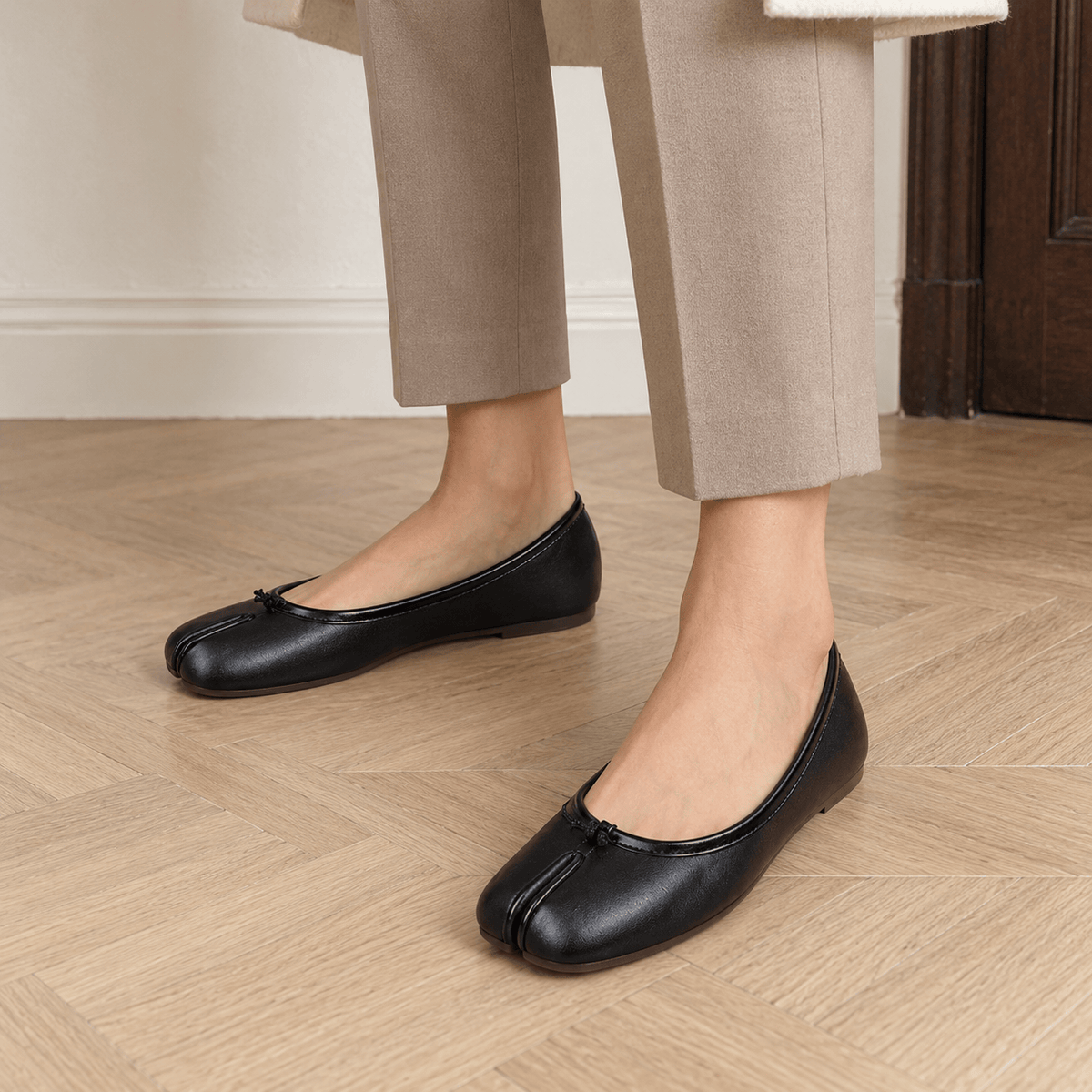 montelore-souliers Mocassins Plats À Bout Fendu