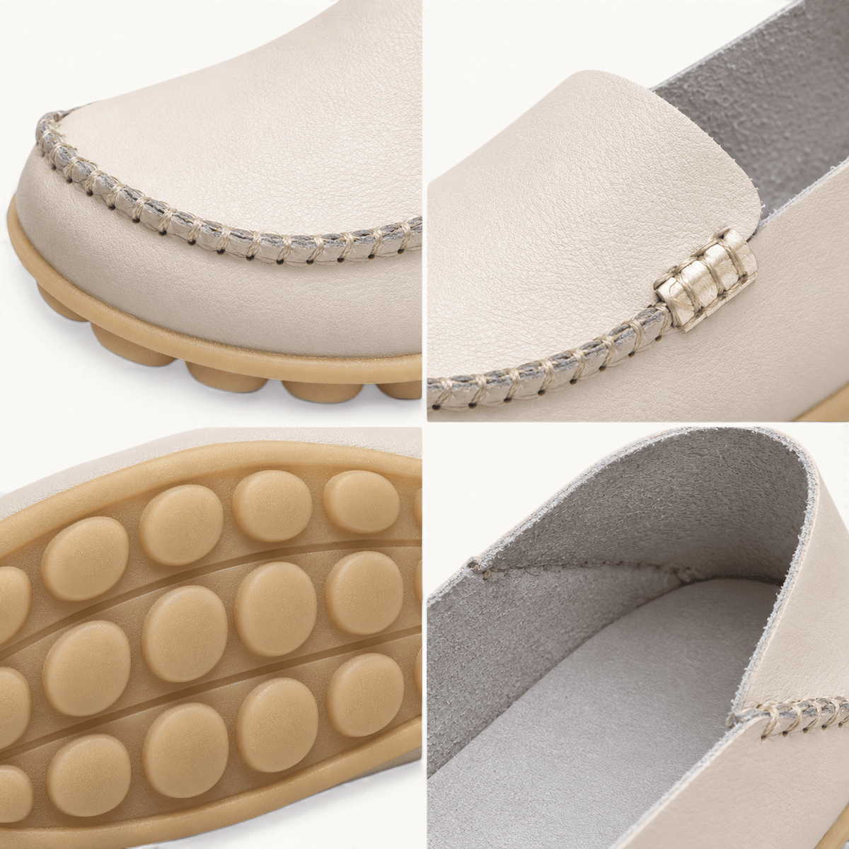 montelore-souliers Mocassins Plats En Cuir