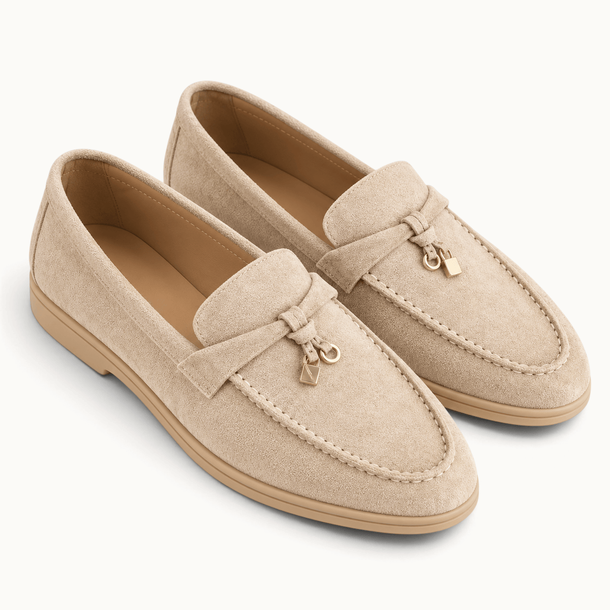 montelore-souliers Mocassins Plats En Daim