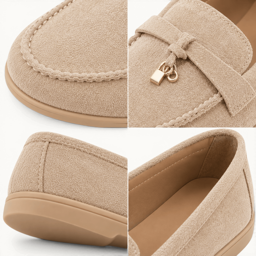 montelore-souliers Mocassins Plats En Daim