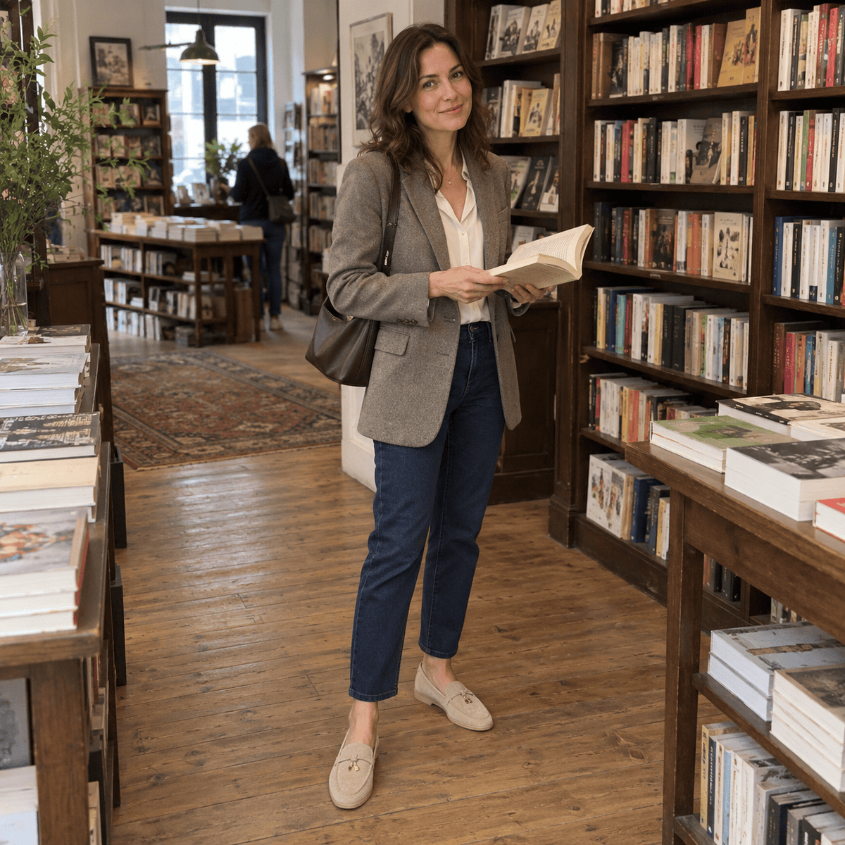 montelore-souliers Mocassins Plats En Daim