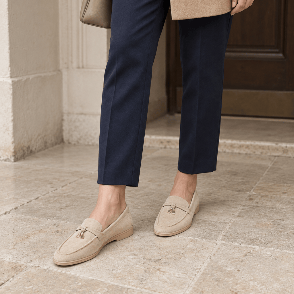 montelore-souliers Mocassins Plats En Daim